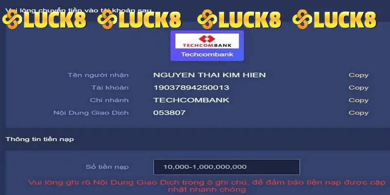Thông tin chung về các hình thức rút tiền tại nhà cái LUCK8