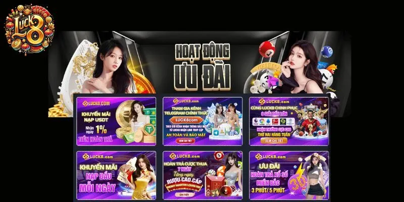 Ưu đãi khuyến mãi hấp dẫn từ LUCK8