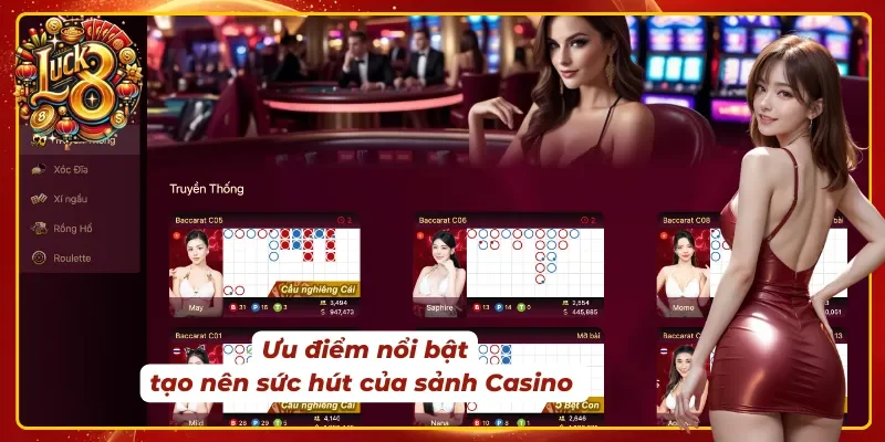 Các nét cơ bản tạo nên điểm mạnh của game casino Luck8 