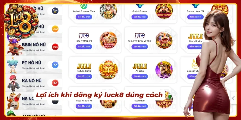 Lợi ích khi đăng ký Luck8