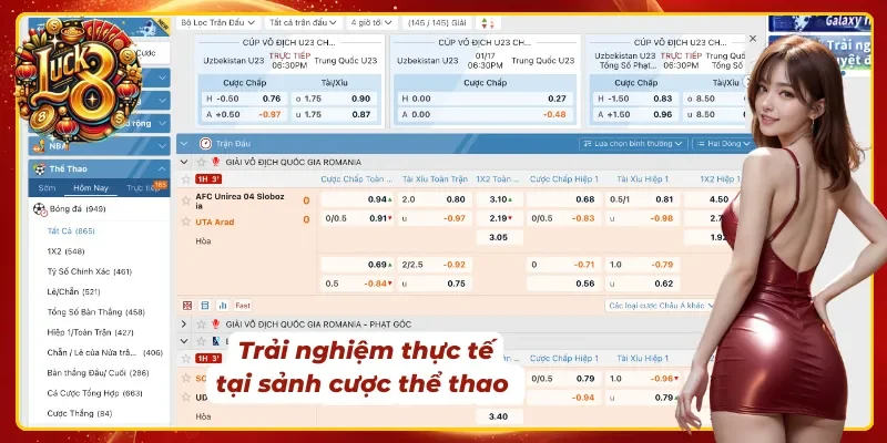 Ưu điểm nổi bật tạo nên sức hút của sảnh thể thao Luck8 